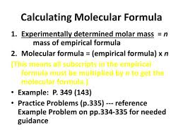ppt calculating molecular formula