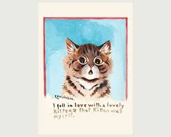Louis Wain Cat Art Print I Fell In