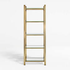 pilsen brass bookcase with glass