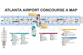 atlanta airport terminal map atlanta