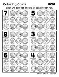 Twenty dollar bill coloring page money matters money. Count Color Money Coin Work Sheets Penny Dime Quarter Nickel