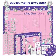 Details About Potty Training Chart For Toddlers Unicorn Design Sticker Chart 4 Week