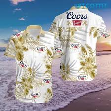 coors banquet hawaiian shirt tropical