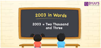 2003 In Words Spelling Of 2003