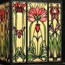 Stained Glass Art Nouveau Tulip