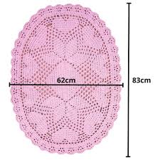 tapete de crochê oval simples e bonito