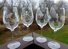 Glass Etching Etched Wine Glasses