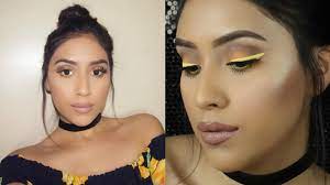 yellow eyeliner spring makeup tutorial