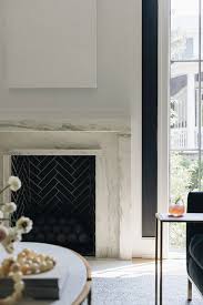 White And Gray Marble Fireplace Mantel