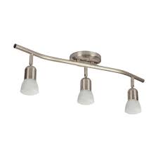 Characterized by their concealed conductors, the tracks are used on ceilings and walls in settings that demand. 3 Light Track Lighting Wall And Ceiling Light Fixture Adjustable Interior Brushed Nickel Walmart Com Walmart Com