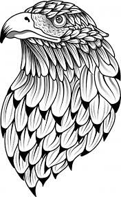 Choose your favorite zentangle coloring pages for adults and color it in bright colors. Eagle Bird Head Zentangle Stylized Doodle Animal Stencil Eagle Bird Zentangle