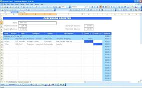 Microsoft Excel Checkbook Register Template Templates Check