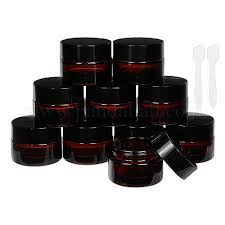 15ml 15g Dark Amber Cosmetic Glass Jars