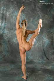 Naked gymnast