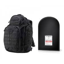 bulletproof backpack 5 11 tactical rush 72 with 12 x 18 level iiia ballistic shield black