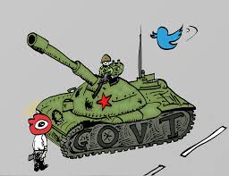 A tank driving down a road nearby tiananmen square is blocked by an unidentified man on 5 june. Tank Man Caricature Of Social Media In China Mixed Media By Optionsclick Blogart