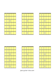 Printable Blank Guitar Neck Diagrams Chord Scale Charts