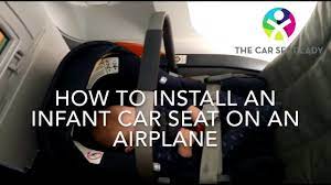 install an infant car seat on a plane