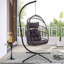 Wicker Aluminum Patio Swing Chair