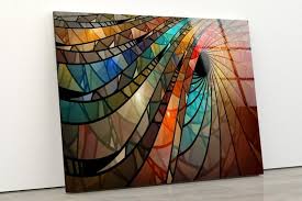 Abstract Glass Wall Art Mega Size Glass