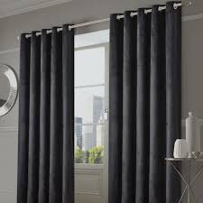 lined eyelet curtains charcoal grey
