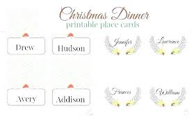 Dinner Party Name Cards Place Template Menu Templates Free