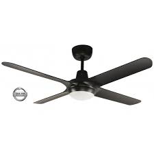 4 Blade Ac Ceiling Fan Black With Led