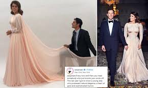 But, as you well know, after the party it's the ~after. Zac Posen Shares Unseen Photo Of Princess Eugenie S Wedding Dress And Says She Knocked His Socks Off Daily Mail Online