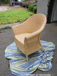 Wicker Chair Made Over With Paint