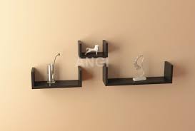 china floating wooden wall shelf u