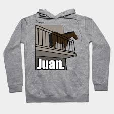 The popular comedian is known as the kekw emote and the spanish laughing guy outside of spain. Juan Horse On Balcony Dank Meme Juan Horse Hoodie Teepublic De