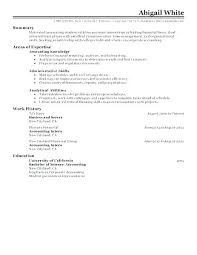 Sample Resume For Internship Accounting Internship Resume Sample