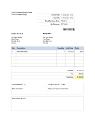 Food Bill Template And Word Document Invoice Template Blank Invoice