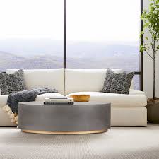 anais concrete and br oval coffee table