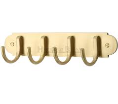 Heritage Brass Coat Hooks On Plate