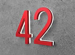 Modern Lighted House Numbers 8 Red By Luxello