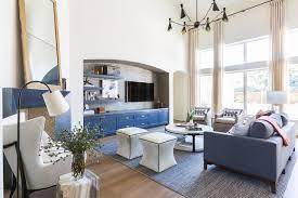 Bold Blues Perk Up A Kitchen And Living