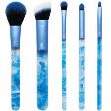 moda blue smoke show full face 5pc makeup brush set