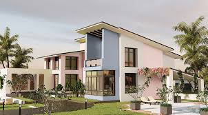 tropical style exterior home design