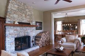 Stacked Stone Fireplace Designs And The