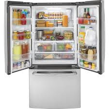 There's always time for tea the ge café french door refrigerator is designed with a hot water dispenser so you can steep a relaxing herbal tea or. Ge 18 6 Cu Ft French Door Refrigerator In Stainless Steel Counter Depth Gwe19jslss The Home Depot