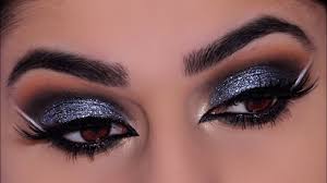 smokey glitter arabian eye makeup