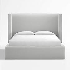 Arden Linen Ivory Upholstered King Bed