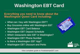 washington ebt card 2021 guide food