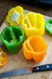How do you soften peppers quickly?