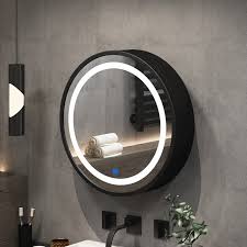 Rating 5.000001 out of 5. Led Smart Bathroom Mirror Cabinet Solid Wood Oval Bathroom Toilet Wall Mounted Round Mirror With Lamp