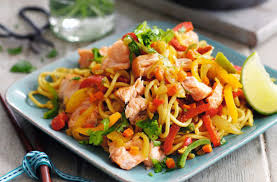 hot smoked salmon noodles