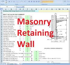 Masonry Retaining Wall Design