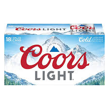 coors light beer 18 pk cans beer
