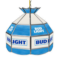 Bud Light Beer Tiffany Style Ceiling Lamp 16 In